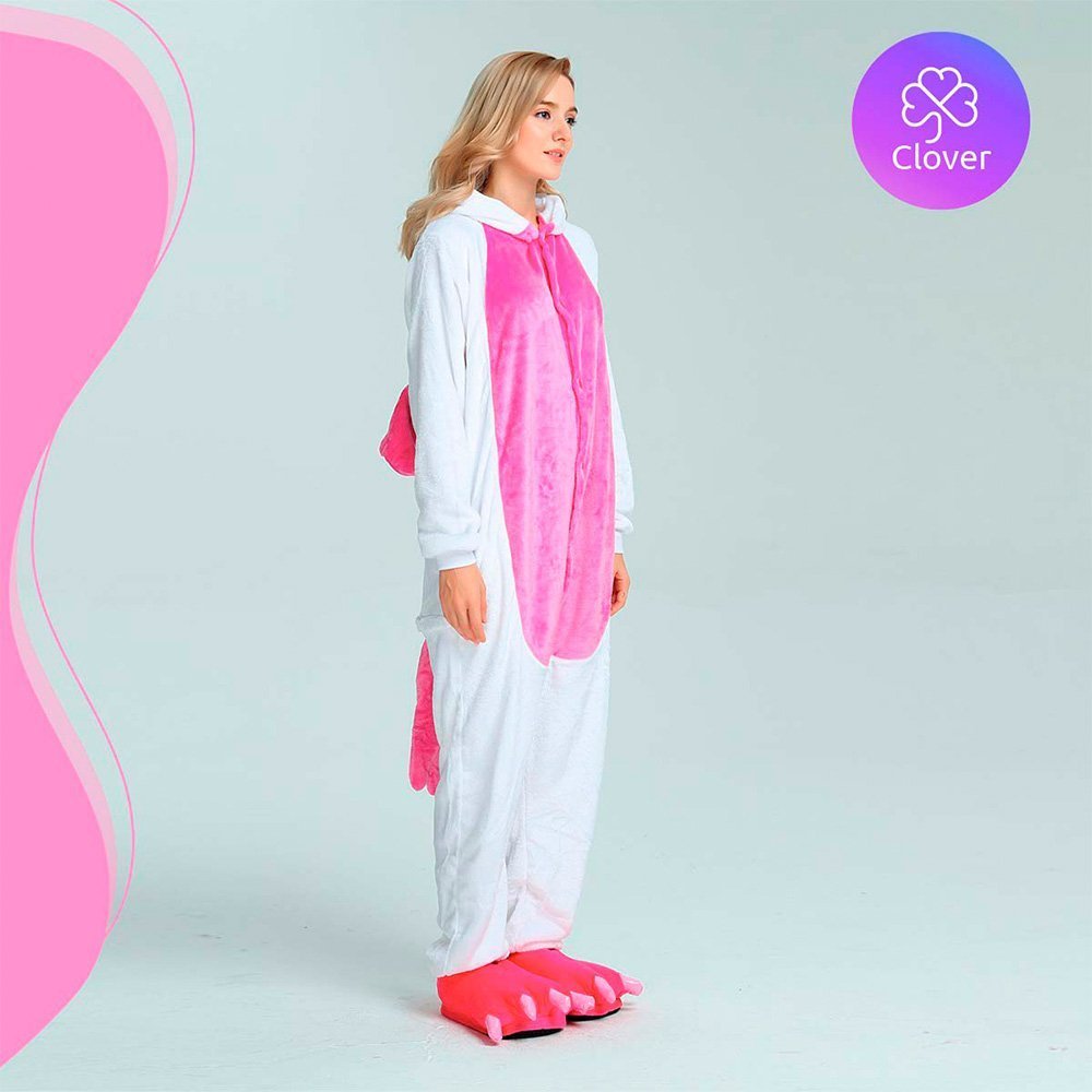 Pijama térmica enteriza de unicornio rosa