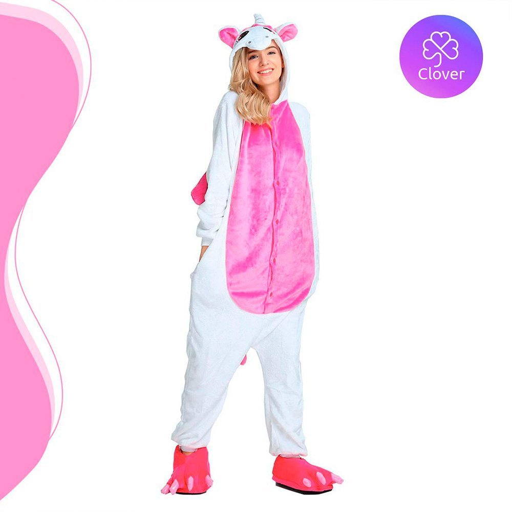 Pijama enteriza de unicornio rosa