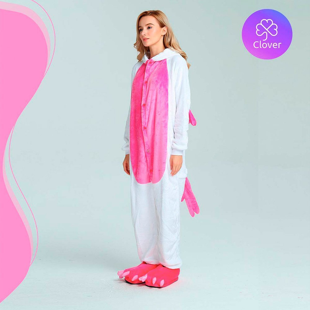 Pijamas enterizas térmicas de unicornio rosa