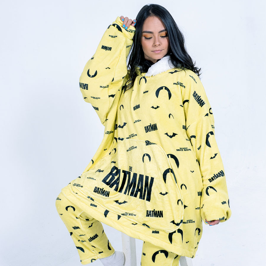 hoodie oversize batman pijama mujer