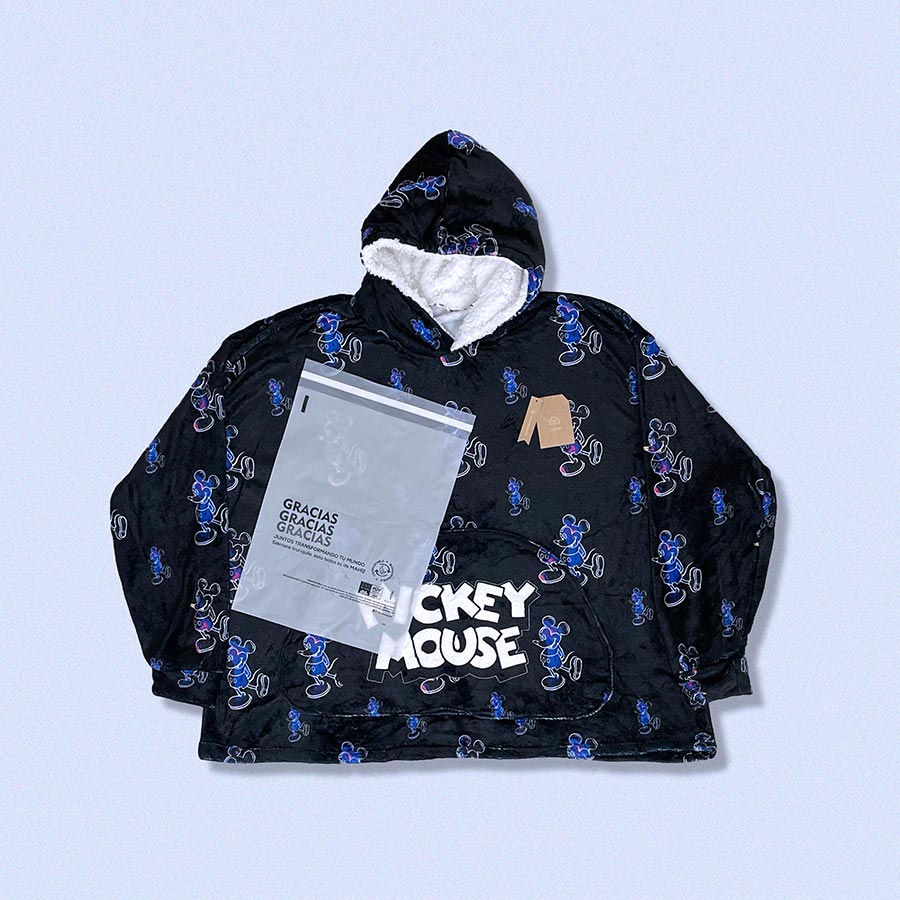 hoodie oversize pijama Mickey Mouse