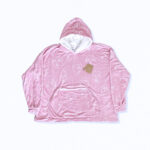 Hoodie Oversize Rosa Trazo Caras - Clover Night Pijamas Térmicas Colombia