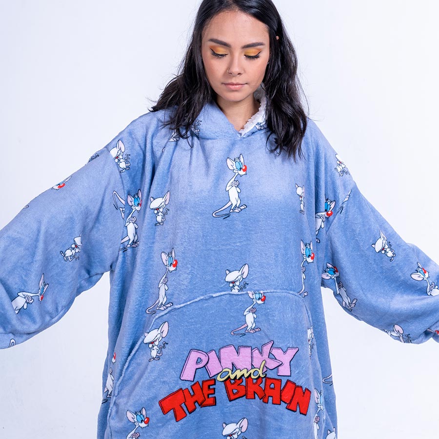 hoodie oversize Pincky y Cerebro pijama para mujer