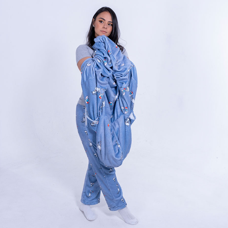 hoodie oversize Pincky y Cerebro pijama Colombia
