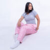Buzo Oversize + Pantalón Rosa Trazo Caras / Pijama Térmica Completa - Clover Night Pijamas Térmicas Colombia