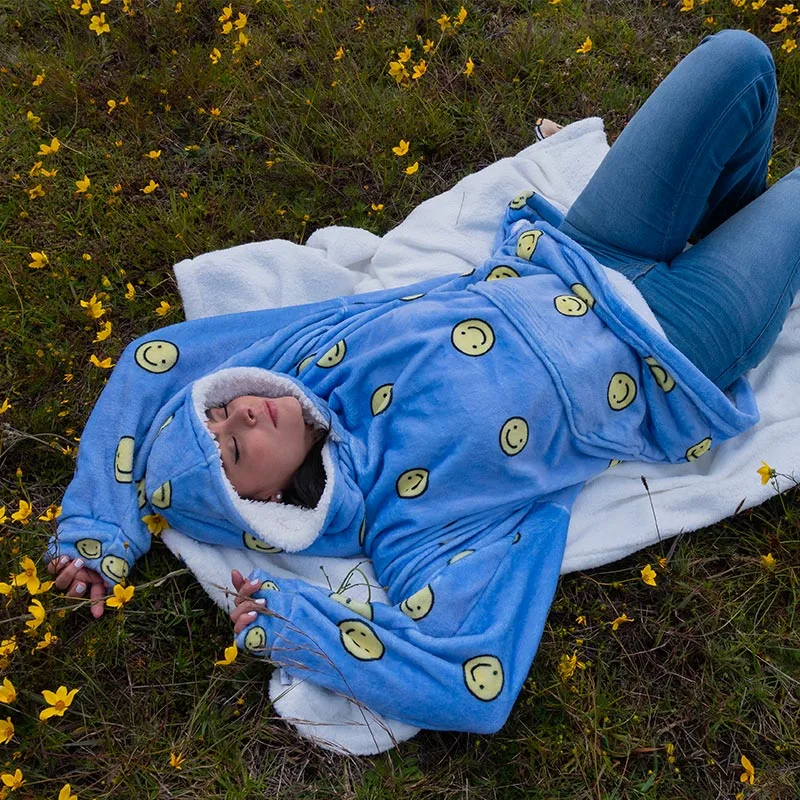 Buzo Oversize Caras Azul