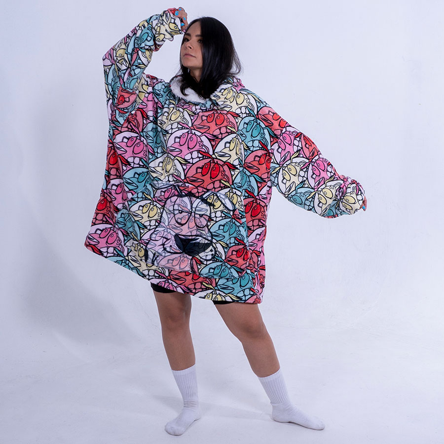 hoodie oversize coraje el perro cobarde