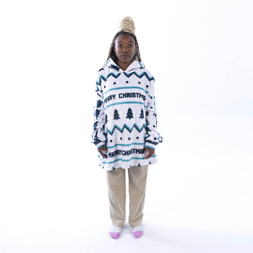 Buzo Oversize Merry Christmas Blanco – foto 9
