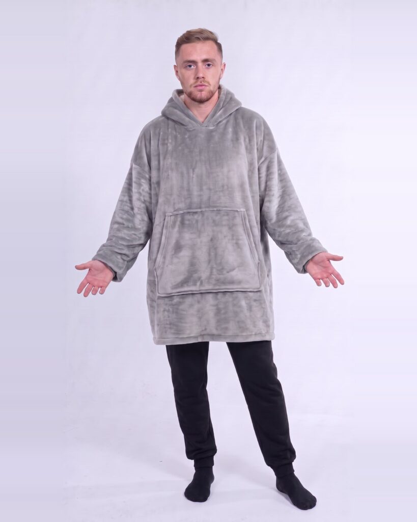 Buzo Oversize Gris Claro – foto 10