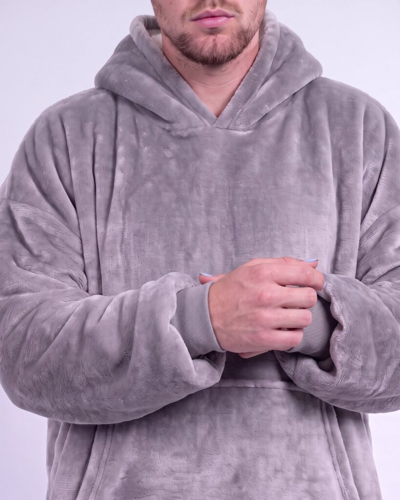 Buzo Oversize Gris Claro – foto 15