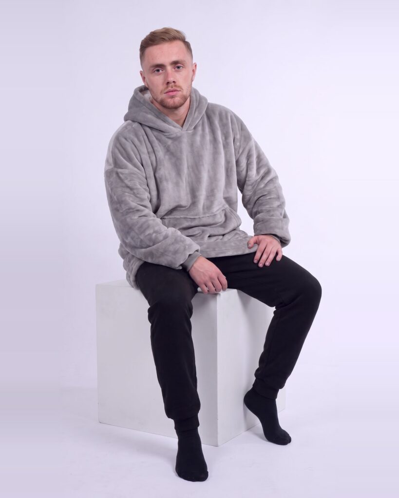 Buzo Oversize Gris Claro – foto 16