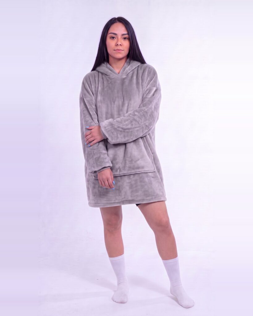 Buzo Oversize Gris Claro