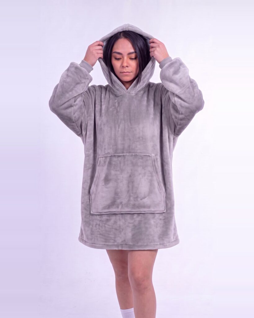 Buzo Oversize Gris Claro – foto 6