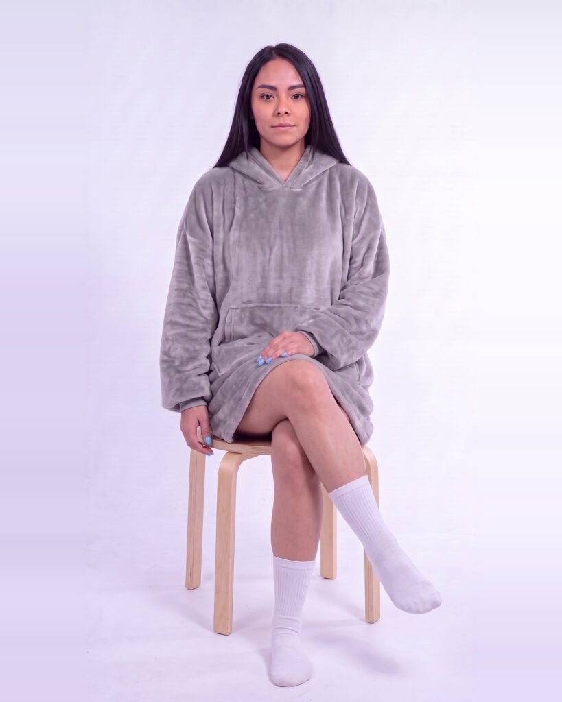 Buzo Oversize Gris Claro – foto 7