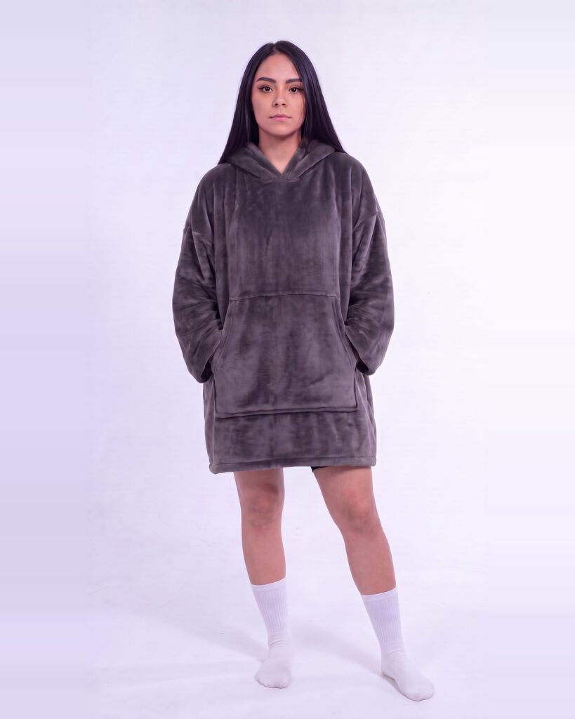 Buzo Oversize Gris Oscuro