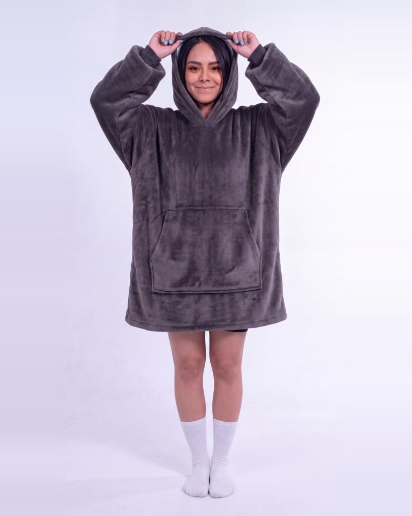 Buzo Oversize Gris Oscuro – foto 6
